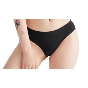 Knix Light Leak Proof No Show Bikini Black Womens Xsmall